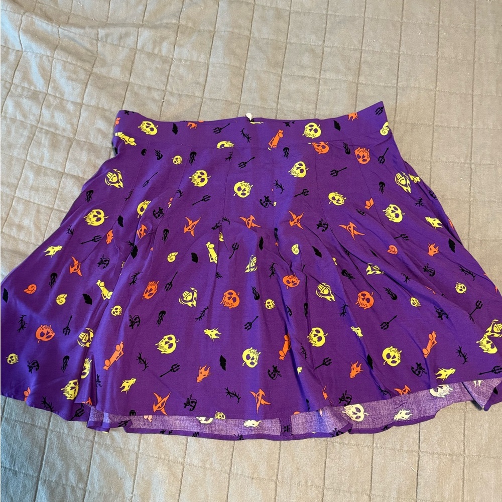 Torrid Purple Skater Mini Skirt with Tiered Design